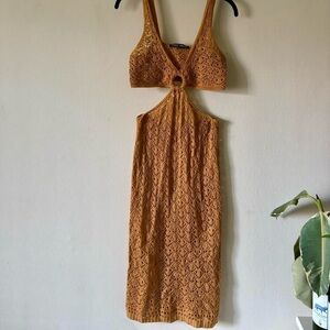 Tan knit Dress
